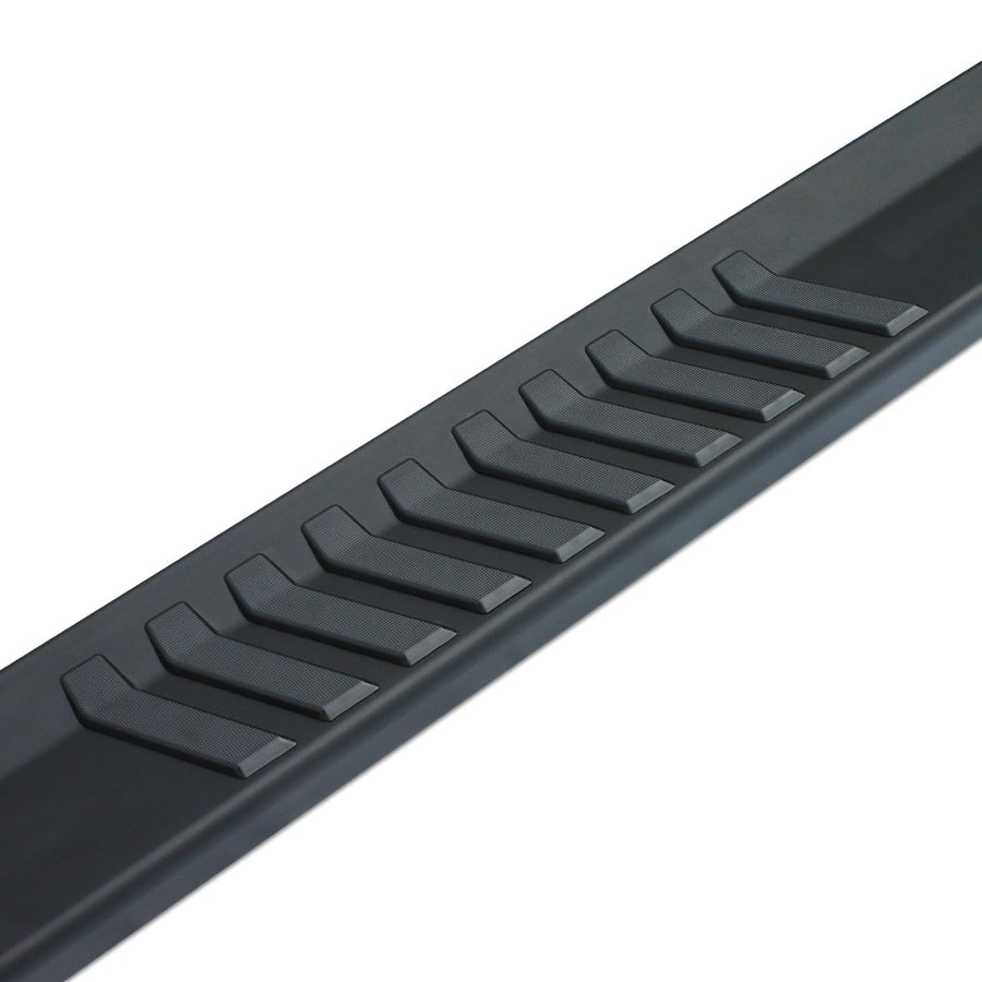 Raptor Series Running Boards 6in Steps OEM Style Black Aluminum Compatible with Classic Body Crew Cab 09-24 1500 10-26 2500/3500