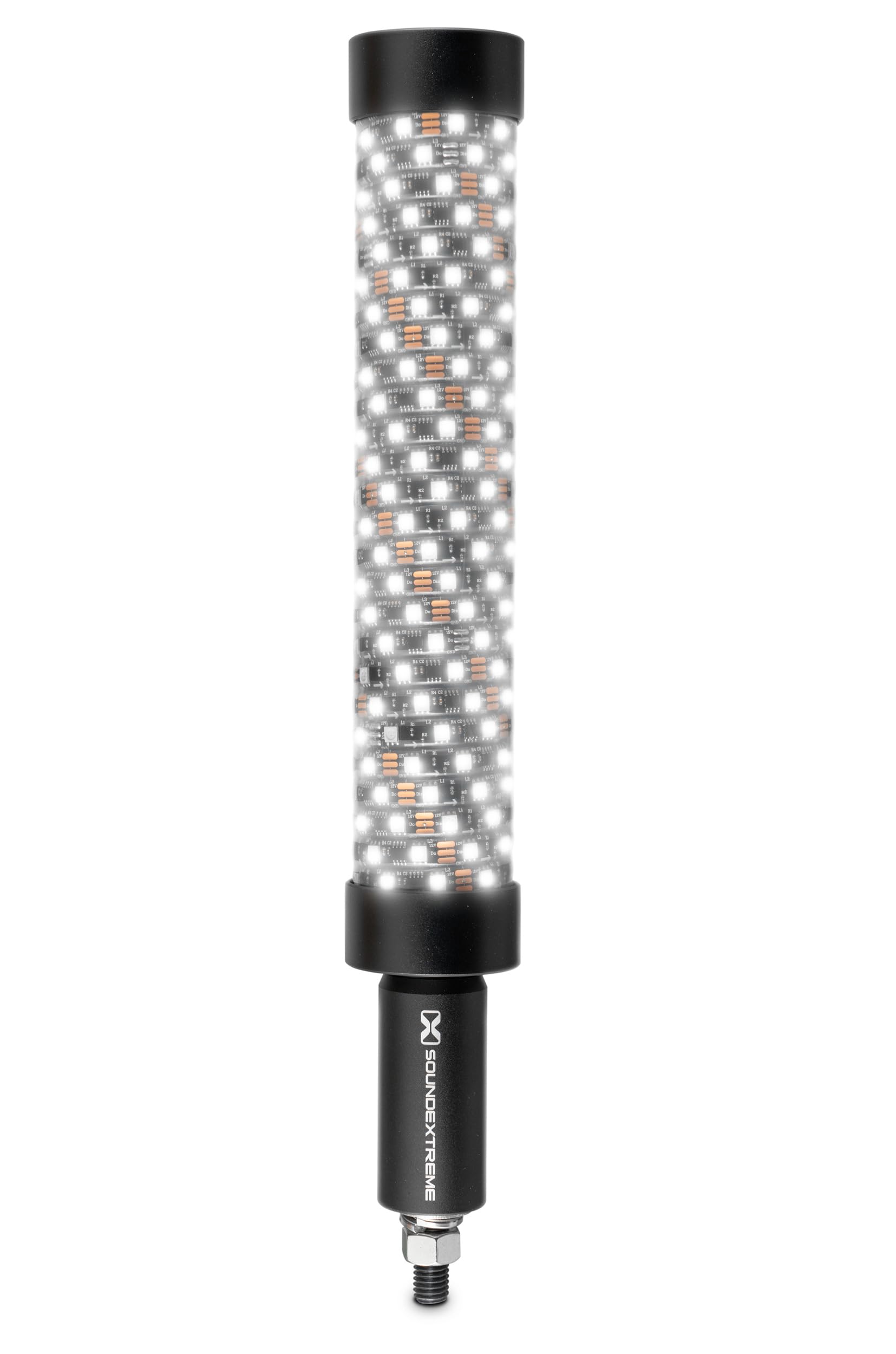 PhatStick by ECOXGEAR SoundExtreme 1FT Spiral LED Whip Light and Quick Release Magnetic Whip Mount Waterproof Dirt Proof LEDCast Compatible with 4-Zone LED Controller Included