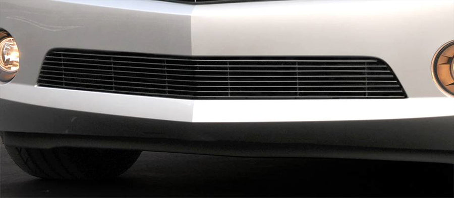 Horizontal T-Rex 25027B Aluminum Black Finish Billet Bumper Grille Overlay for Chevrolet Camaro RS