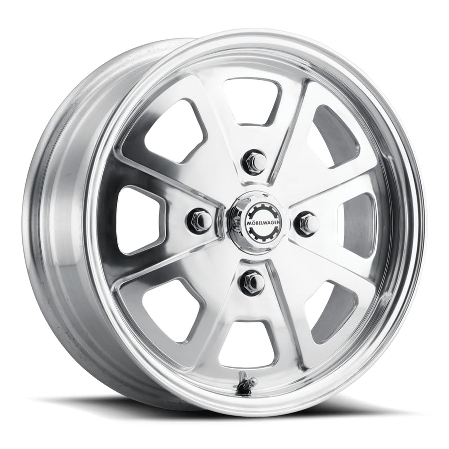 MW Schnell Polished MOBELWAGEN 15X5.5 4X130mm +35 (2 Liter)