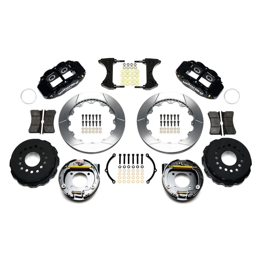 Rear P-Brk Kit, FNSL4R, 12.88", Drilled, Red