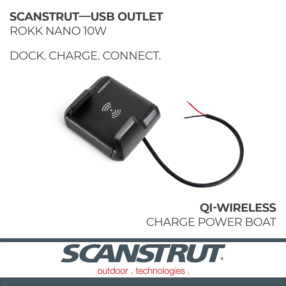 Nano ROKK Wireless - 10W Waterproof Wireless Compact Phone Charging Mount 12/24V Available Q1 2023