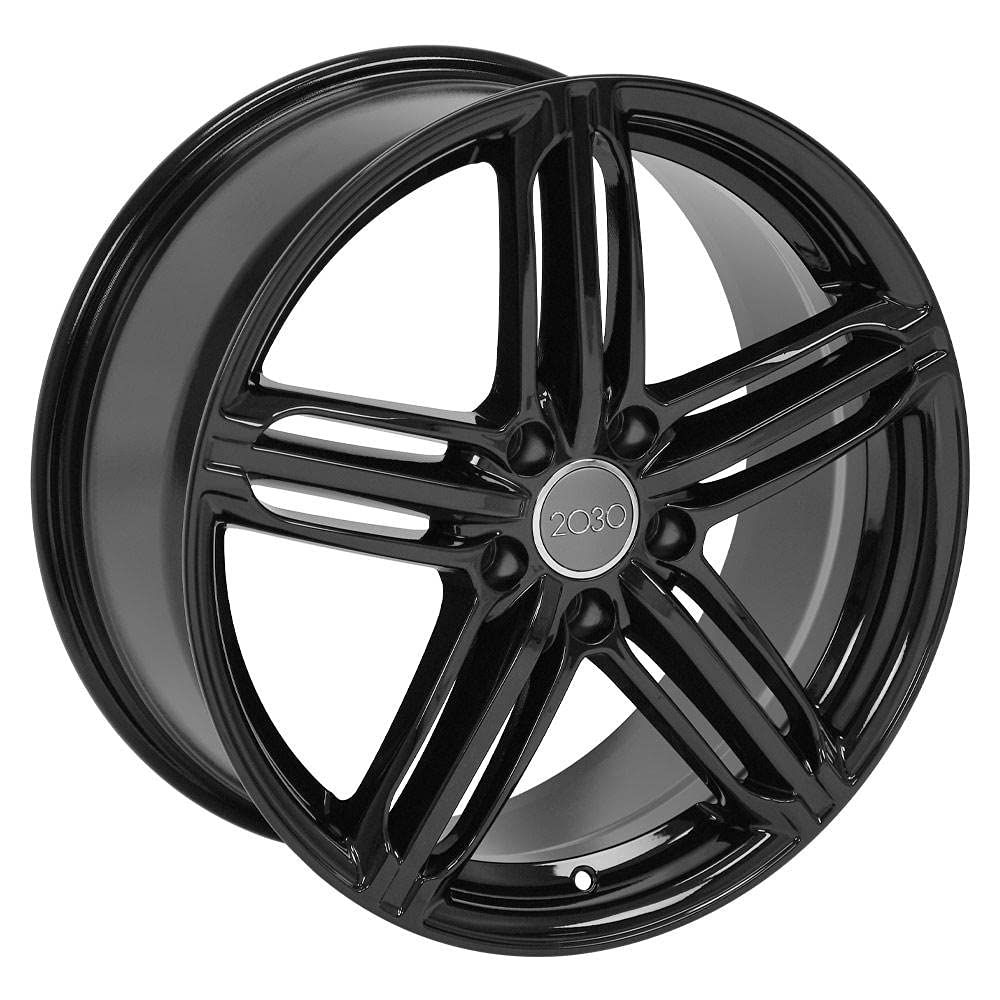 18 Inch OE Wheels AU12 Rim Fits RS6 Style 5x112 18x8 Gloss Black - Hollander 58840 (1)