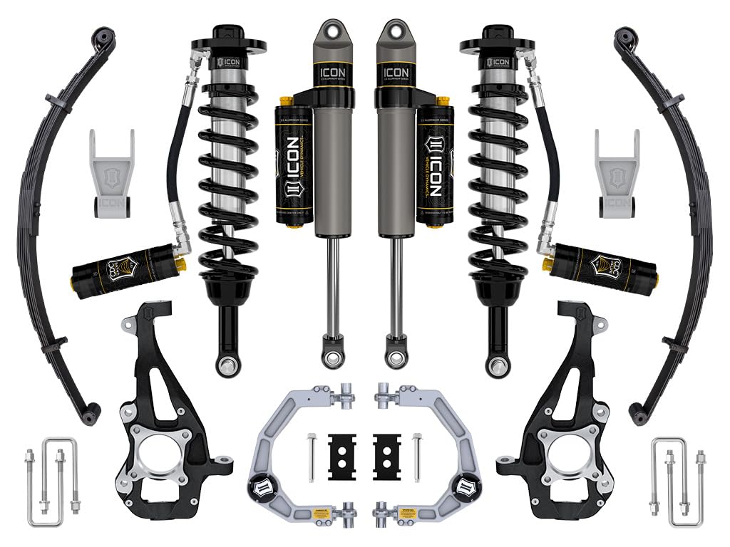 2021-2024 Ford F-150 ICON 4WD, 3.5-4.5" Lift, Stage 4 Suspension System, Billet, CDCV, w/Leaf Packs