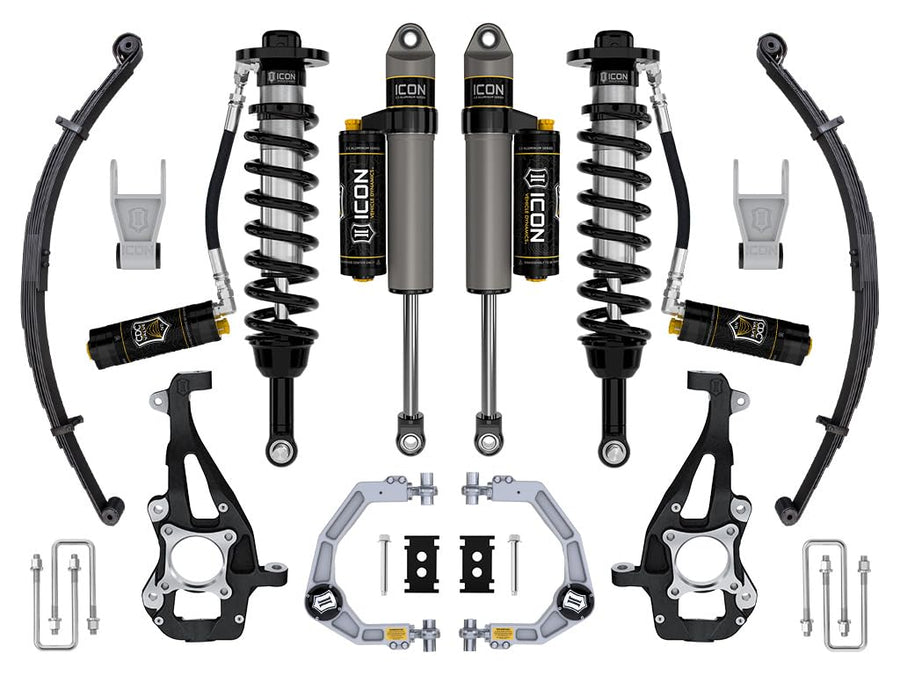 2021-2024 Ford F-150 ICON 4WD, 3.5-4.5" Lift, Stage 4 Suspension System, Billet, CDCV, w/Leaf Packs