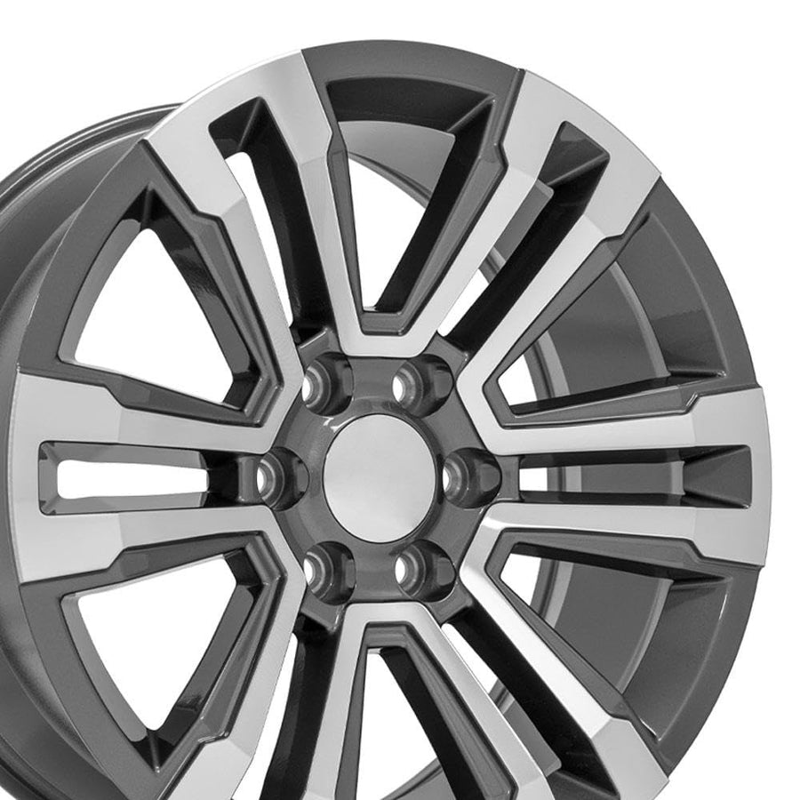 20 Inch OE Wheels CV44 Rim Fits Yukon Denali Style 6x139.7 20x9 Gloss Gunmetal Machined - Hollander 5822 (1)