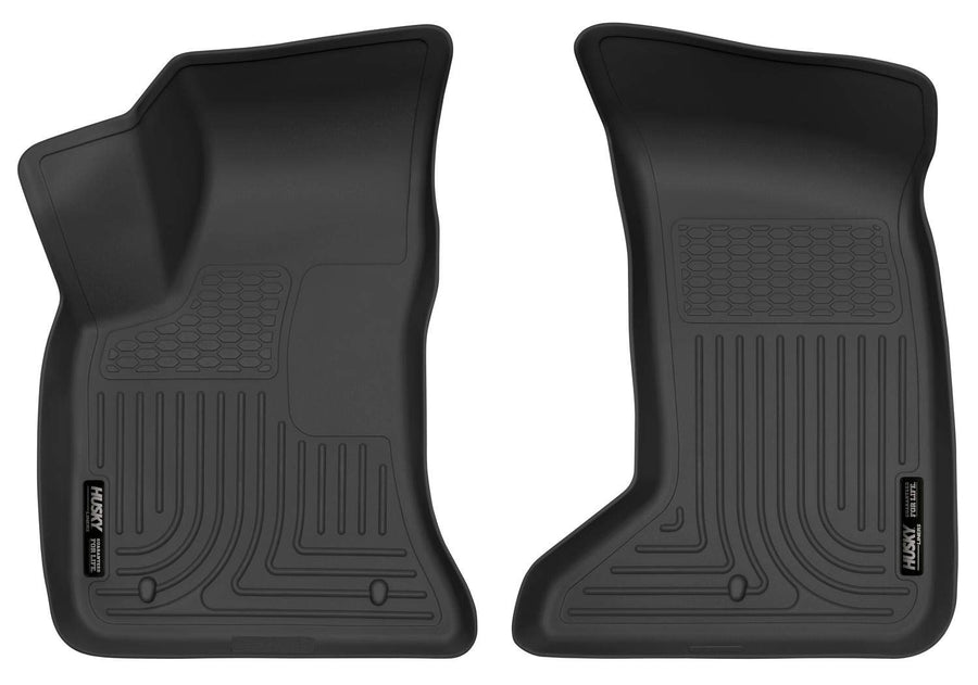 Husky Liners Floor Mats X-act Contour | Fits 2011-2023 Chrysler 300 AWD & Dodge Charger AWD | Front Row, 2-pc Black - 55391