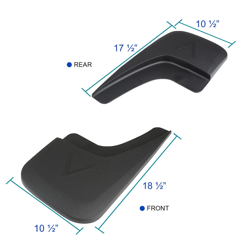 4PC Spec-D Tuning Mud Flaps Set Splash Guard Front + Rear Compatible with 2014-2018 GMC Sierra 1500 2500HD 3500HD