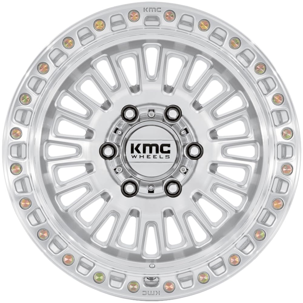 KMC 17X8.5 AZTEC 5X5.04.75 0mm GLOSS SILVER W/MACHINED FACE - KM554SD17855000
