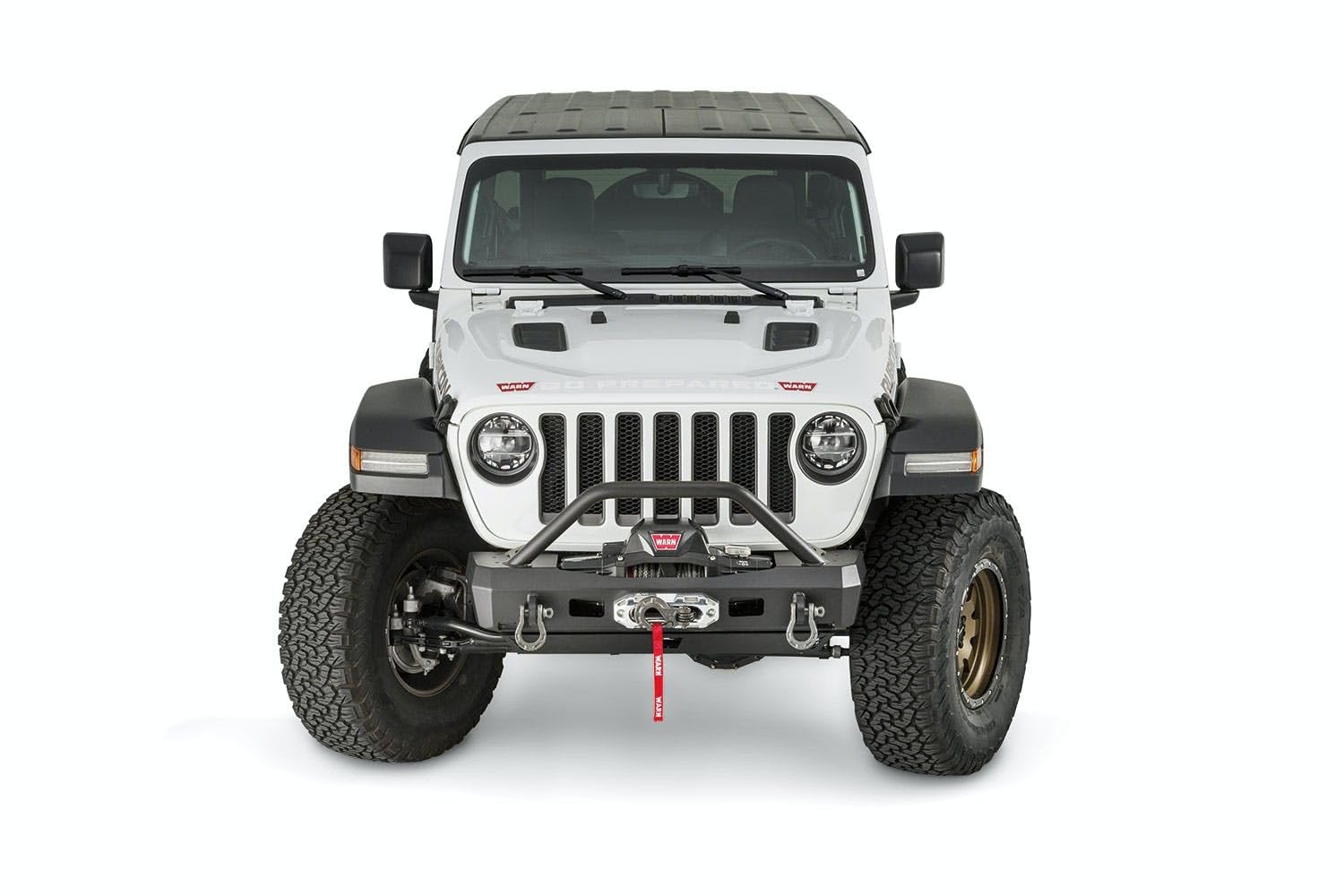 Elite Series WARN Stubby Front Bumper for Jeep JL Wrangler, with Grille Guard Tube