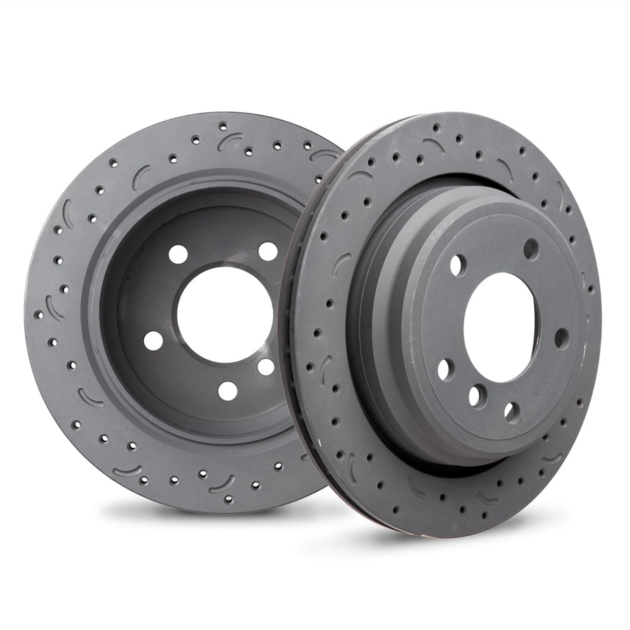 Hawk Performance Cross-Drilled and Slotted HTC4741 Talon Rotors