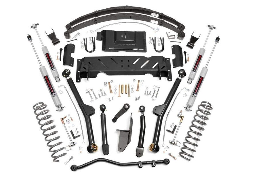 6.5" Lift Kit Rough Country Fits 1984-2001 [ Jeep ] Cherokee XJ 2.5L/4.0L Long Arm Suspension w/N3 Premium Shocks 67222