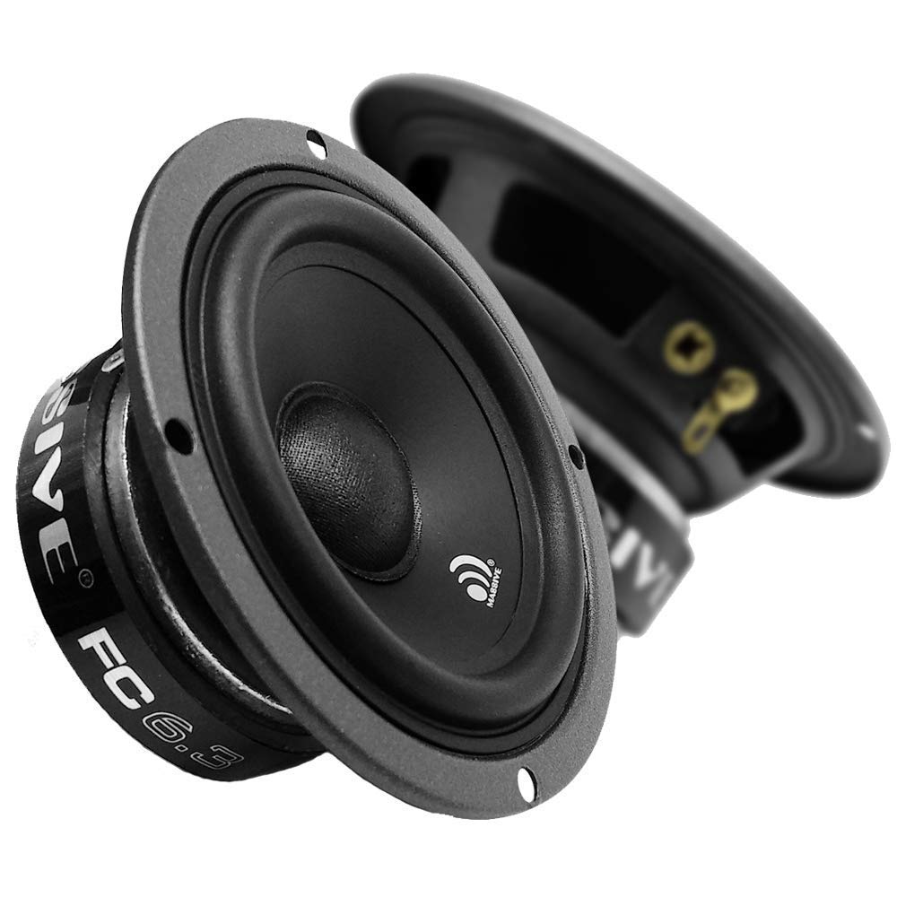 6.5" Massive Audio FC6.3 | 3-Way Component Speaker Kit – 150W RMS / 300W Peak, 4 Ohm Car Audio System with Tweeters & Crossovers – High-Performance Sound Upgrade
