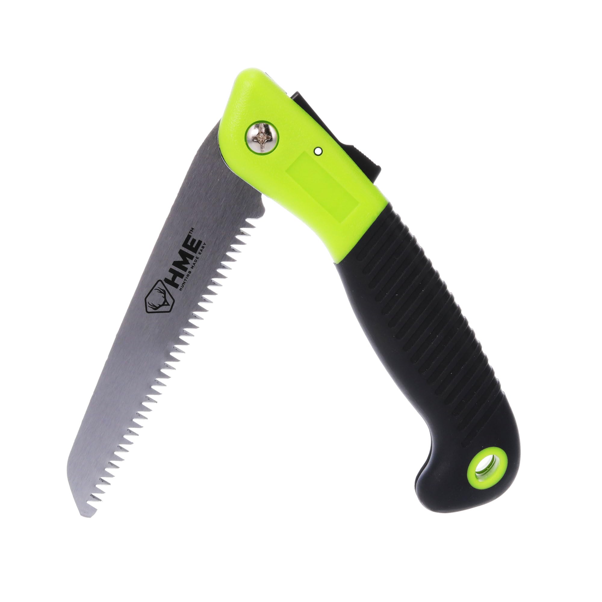 HME Mini Pocket Folding Hand Saw with 5" Carbon Steel Blade for Hunting, Camping, Backpacking, Pruning