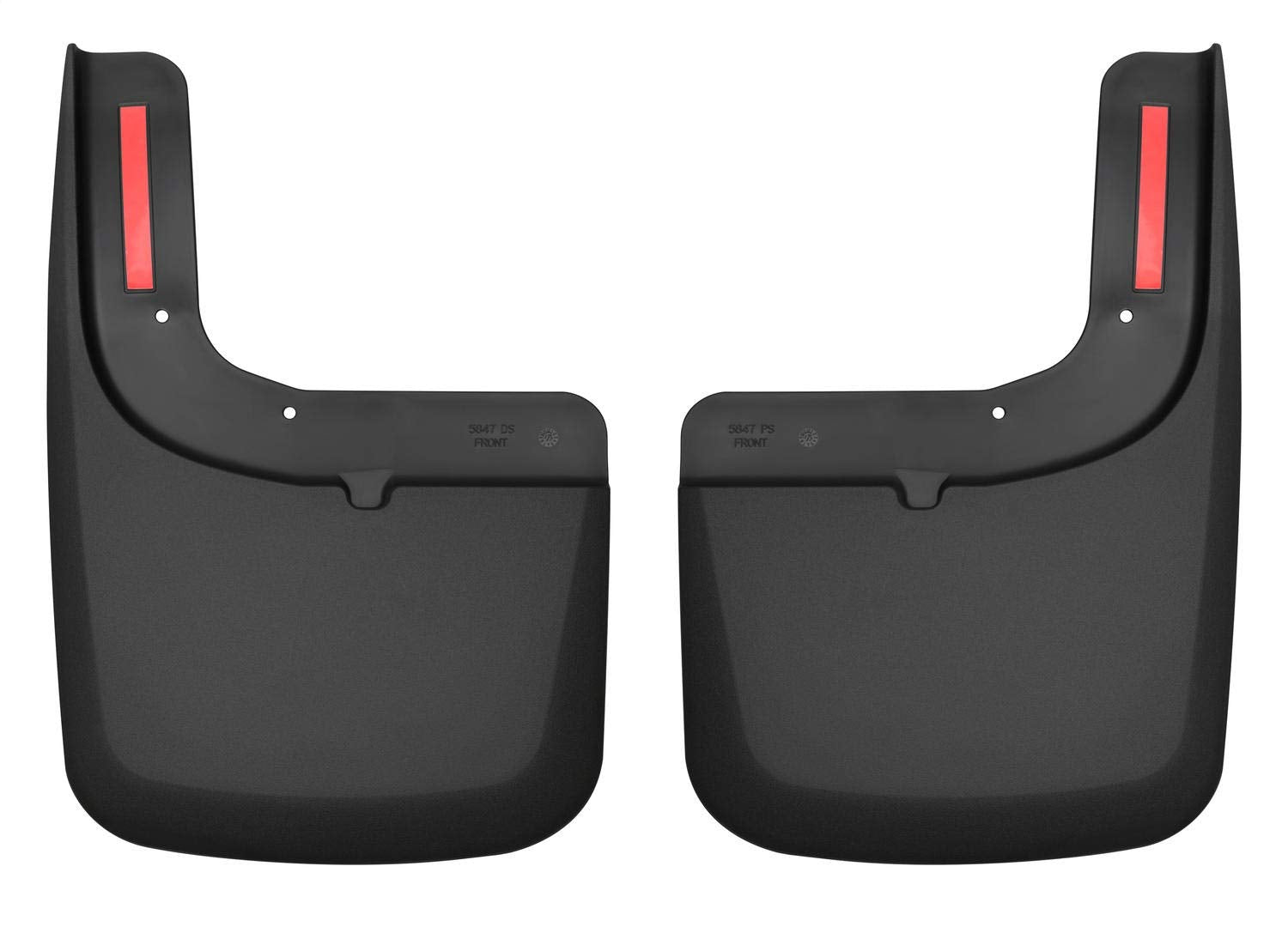 Front Mud Guards - Husky Liners | 2017-2022 Ford F-250/F-350 Super Duty w/OEM Fender Flares, Front Set - Black, 2 Pc | 58471