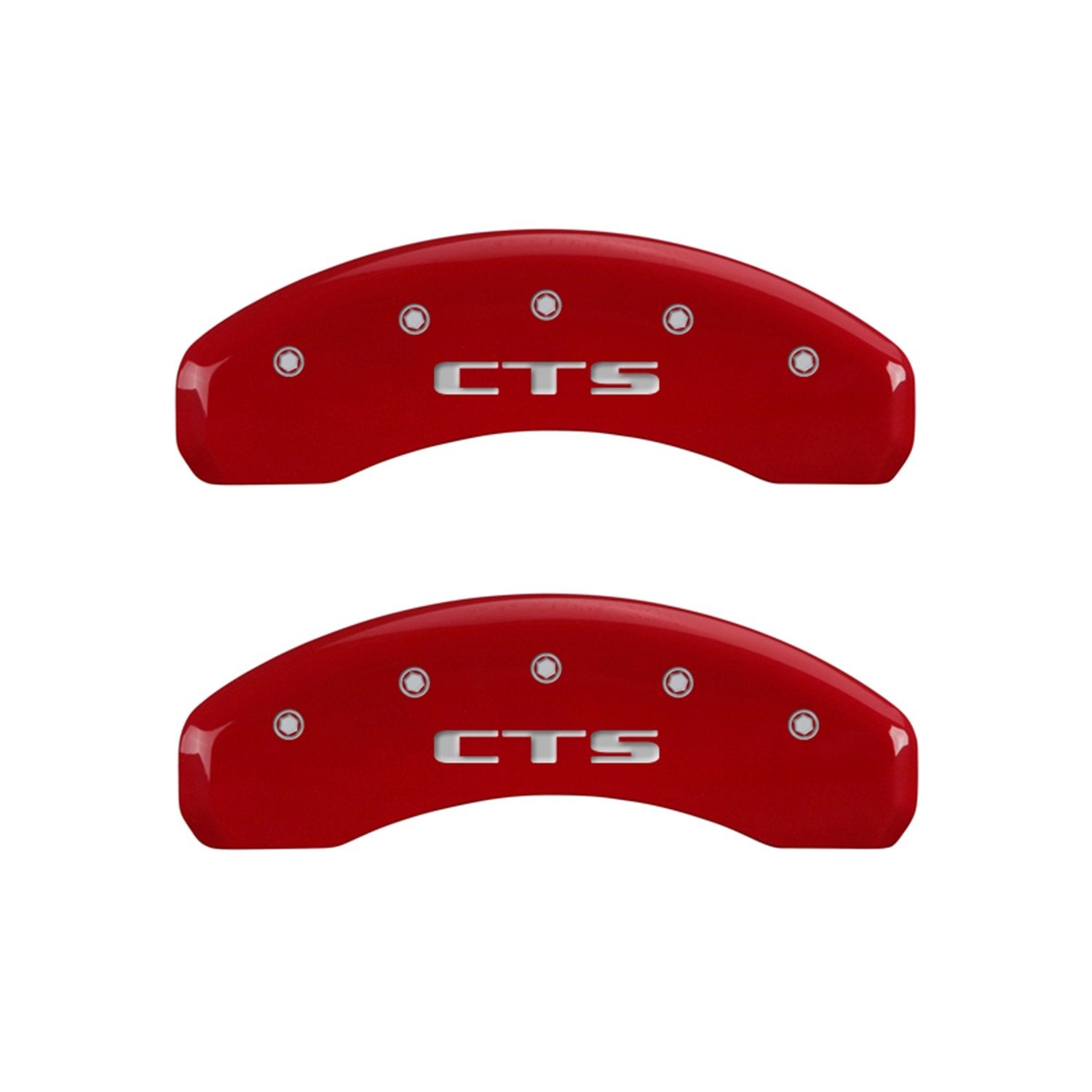 Caliper Covers MGP 35011SCTSRD with Red Powder Coat Finish, (Set of 4)