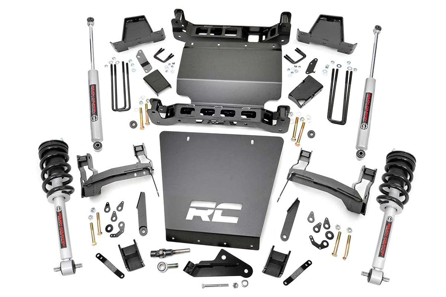 7" Lift Kit Rough Country with N3 Loaded Struts/N3 Rear Shocks for Chevy Silverado & GMC Sierra 1500 (2014-2016)