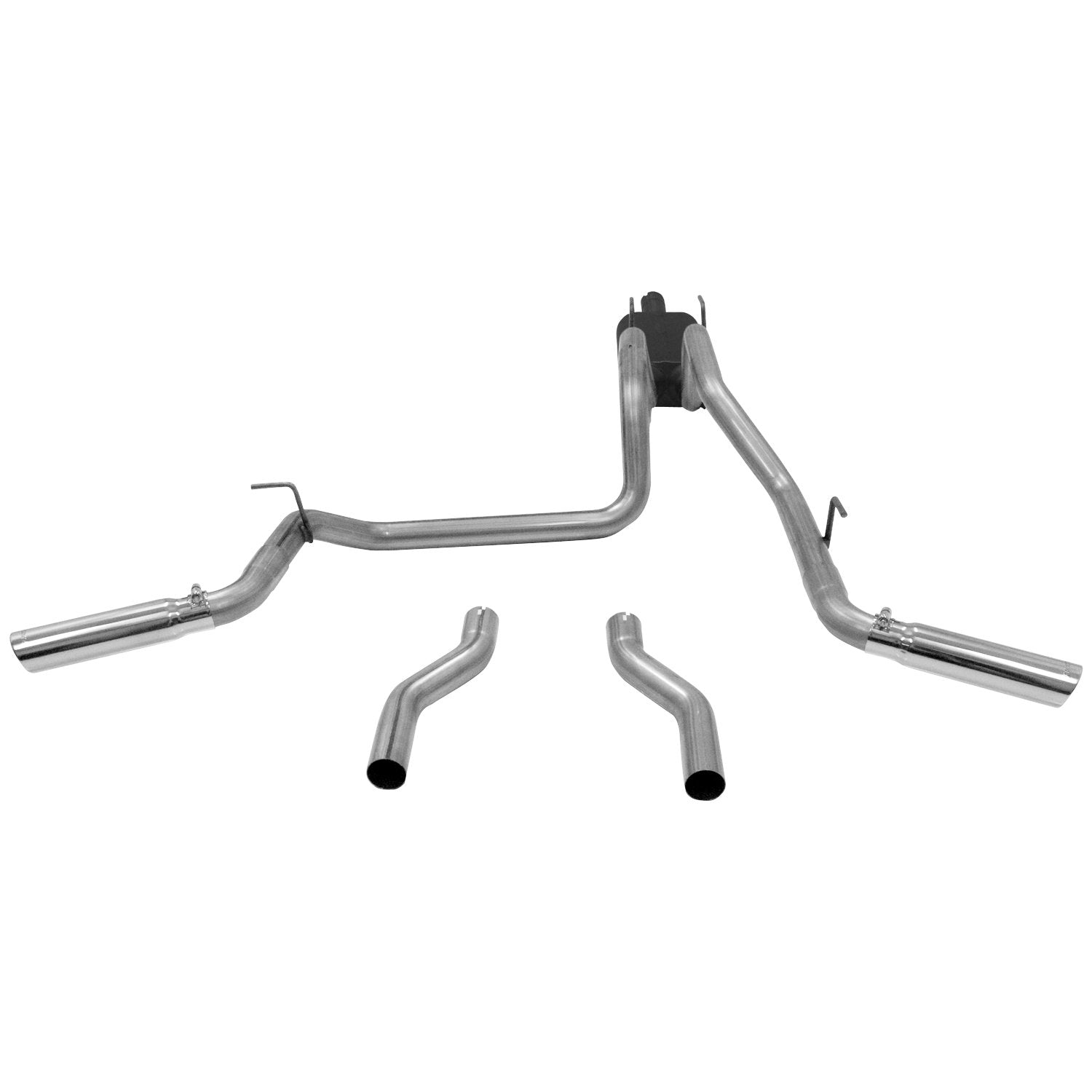 American Thunder Flowmaster 817423 Cat-Back Exhaust Kit Dual 2.5 Inch 409 Stainless Steel 3 Inch Polished 304 Stainless Steel Tips Side or Rear Exit Compatible with 2006-2008 Dodge Ram 1500 5.7L