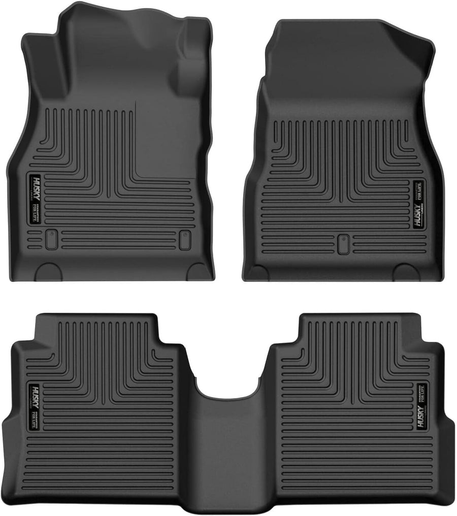 Weatherbeater Husky Liners Floor Mats | Fits 2018-2024 Nissan Kicks | Front & 2nd Row, 3-pc Black - 95271