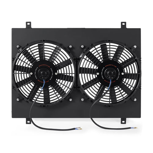 Mishimoto Aluminum Performance Radiator Fan Shroud Kit Compatible With Ford Mustang 1979-1993, Black