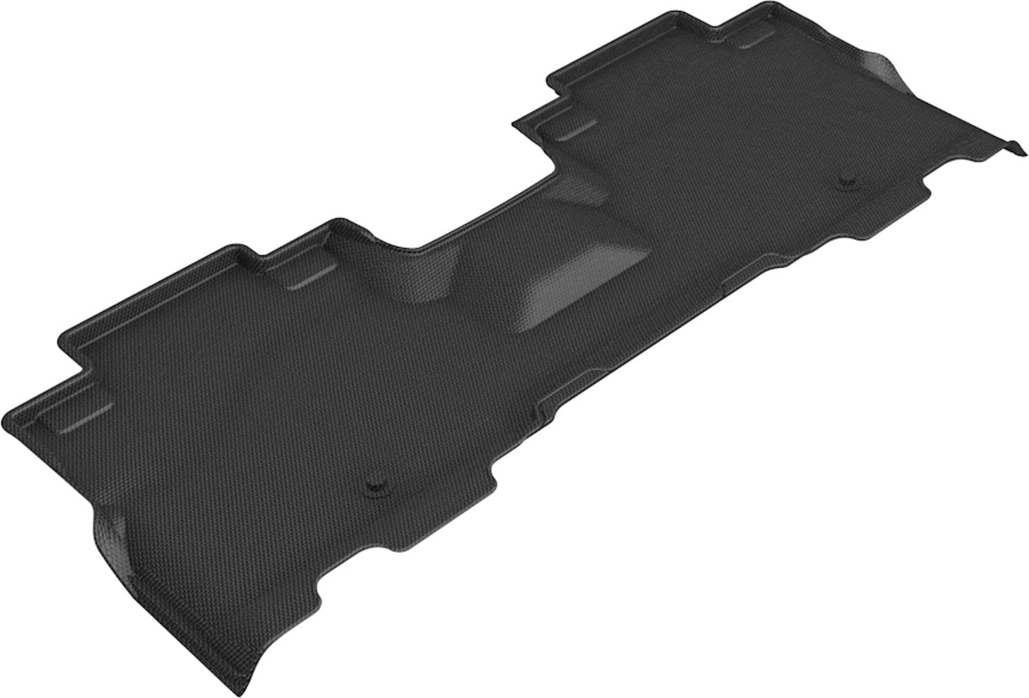 3D MAXpider Floor Mats All-Weather for Lincoln Navigator/Ford Expedition 2018-2020 (Bucket Seat) Custom Fit Car Floor Liners, Kagu Series (2nd Row, Black)
