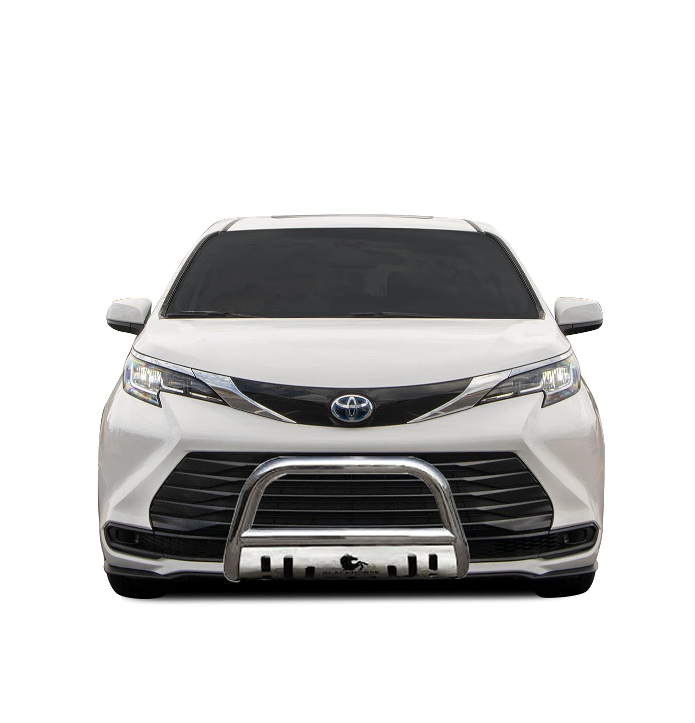 Bull Bar Black Horse Skid Plate Stainless Steel Compatible with 2021-2023 Toyota Sienna-BBTY920-SP