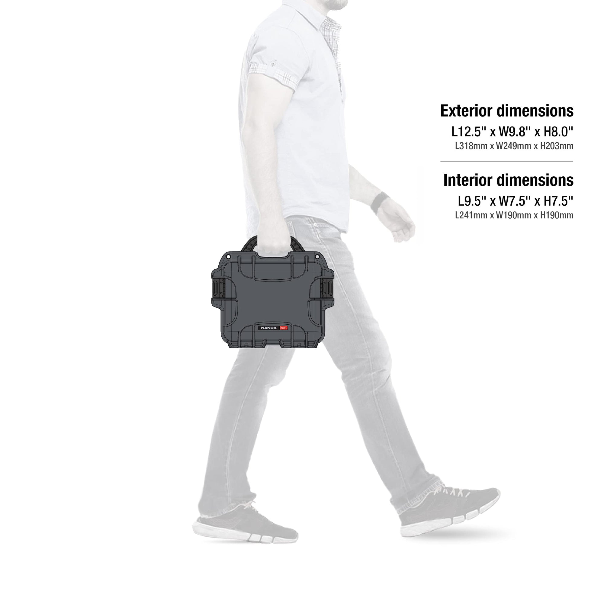 Graphite Nanuk 908 Waterproof Hard Case
