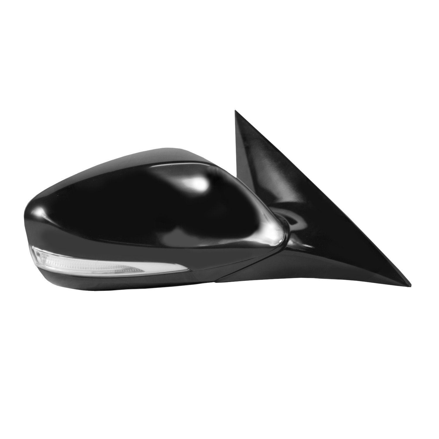 Fit System Mirror Passenger Side for Hyundai Veloster, Black w/PTM Cover, w/Turn Signal, Panoramic roof, Foldaway, w/o spot Mirror, Heated Power