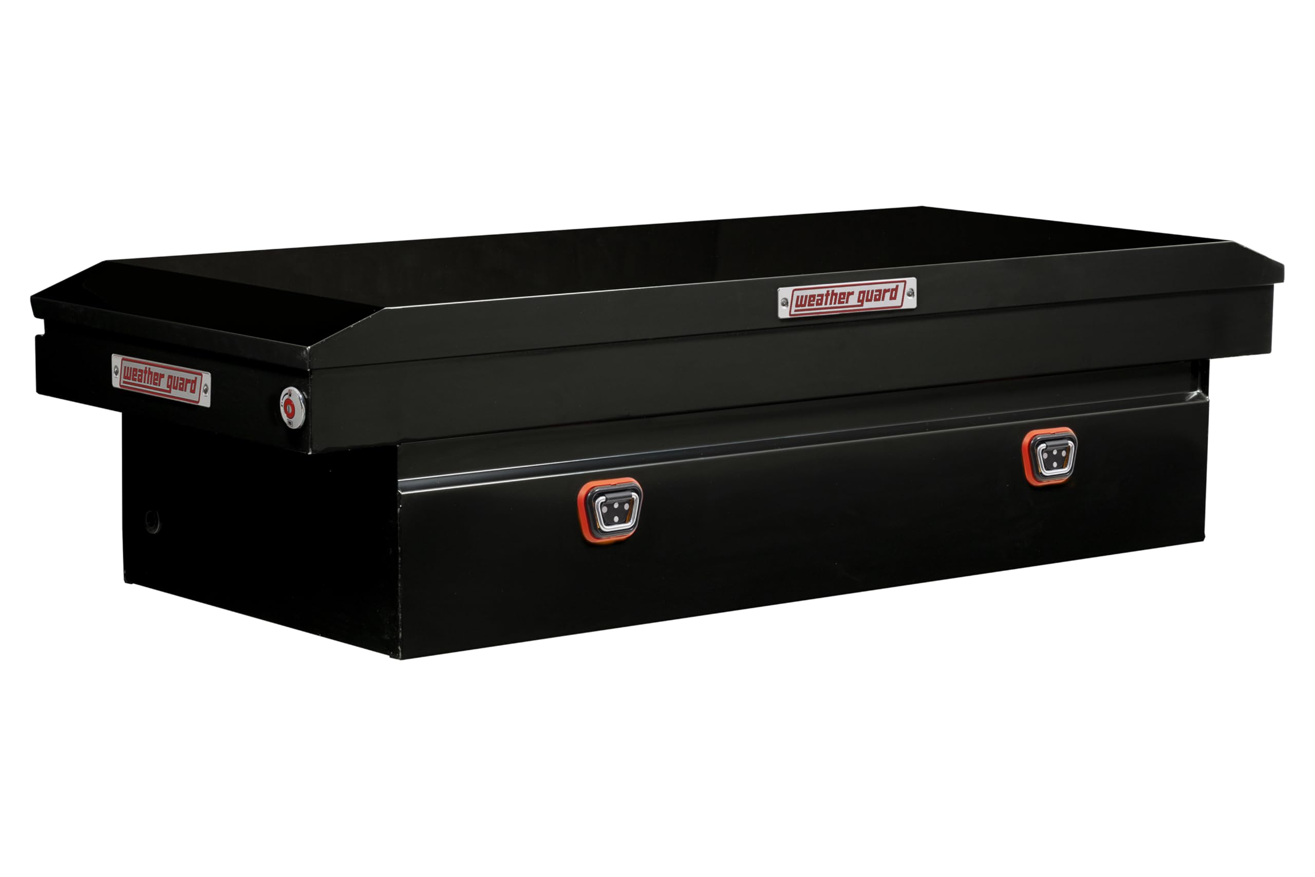 Weather Guard Saddle Truck Box Model 116-5-04, Steel, for Full Size Trucks, Extra Wide, Gloss Black, 15.5 cu ft Capacity