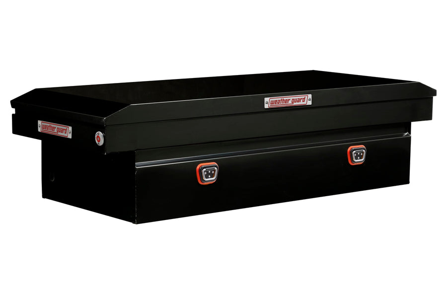 Weather Guard Saddle Truck Box Model 116-5-04, Steel, for Full Size Trucks, Extra Wide, Gloss Black, 15.5 cu ft Capacity