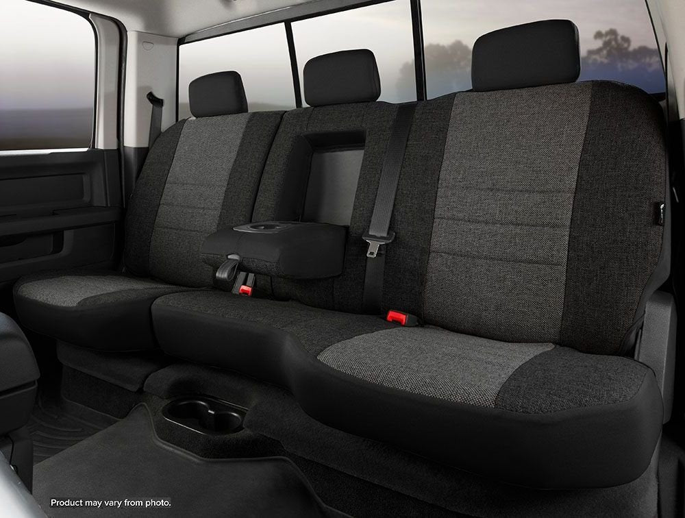 CHARC Fia OE32-81 Custom Fit Rear Seat Cover Split Seat 60/40 - Tweed (Charcoal)