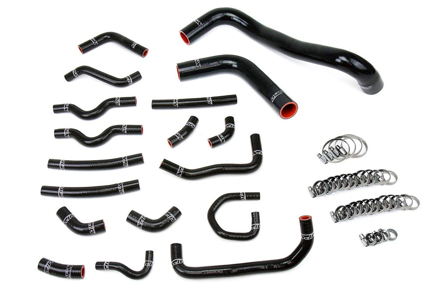 HPS Black Silicone Radiator + Heater Hose Kit Compatible for 1998-2002 Lexus LX470 Toyota Land Cruiser 4.7L V8, Coolant 57-1914-BLK