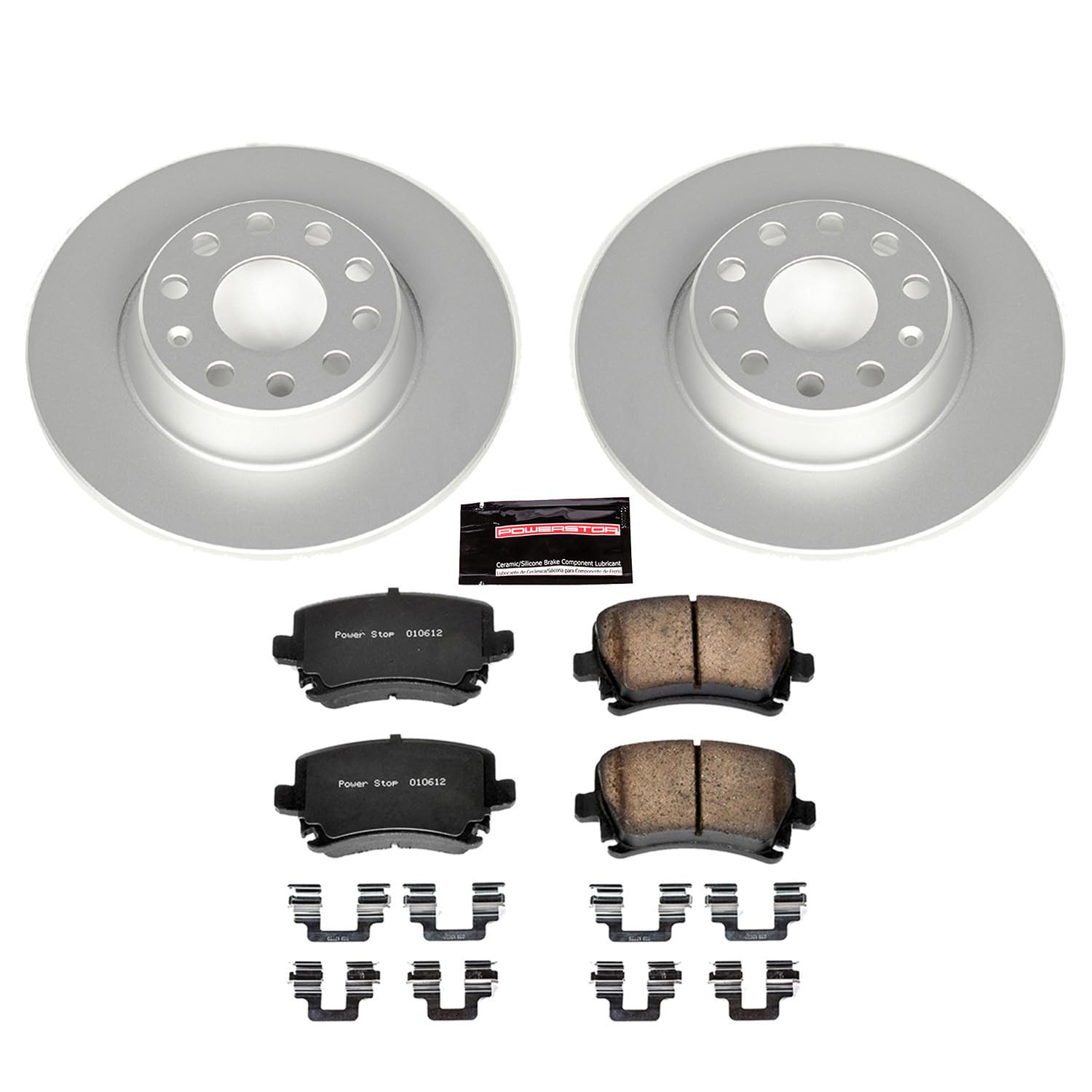 Power Stop Z23 Evolution Geomet Coated Brake Kit For Audi A3, Audi A3 Quattro, VW GTI, VW Jetta, VW Passat, VW Tiguan [Model Specific]