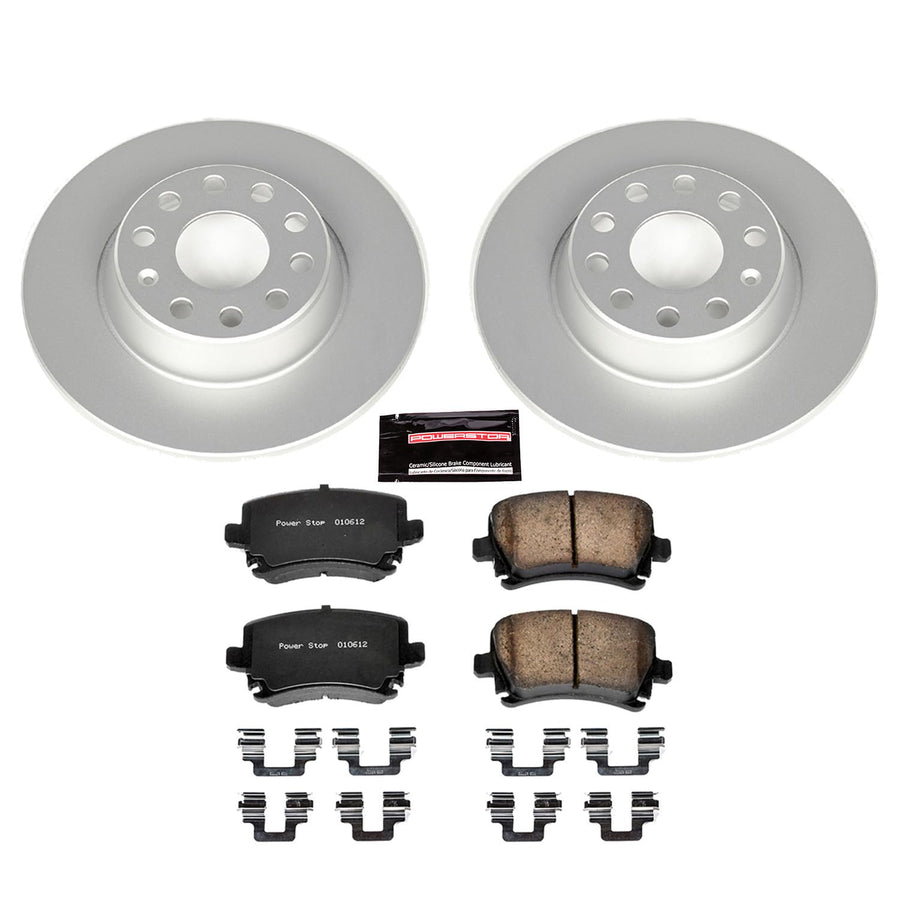 Power Stop Z23 Evolution Geomet Coated Brake Kit For Audi A3, Audi A3 Quattro, VW GTI, VW Jetta, VW Passat, VW Tiguan [Model Specific]