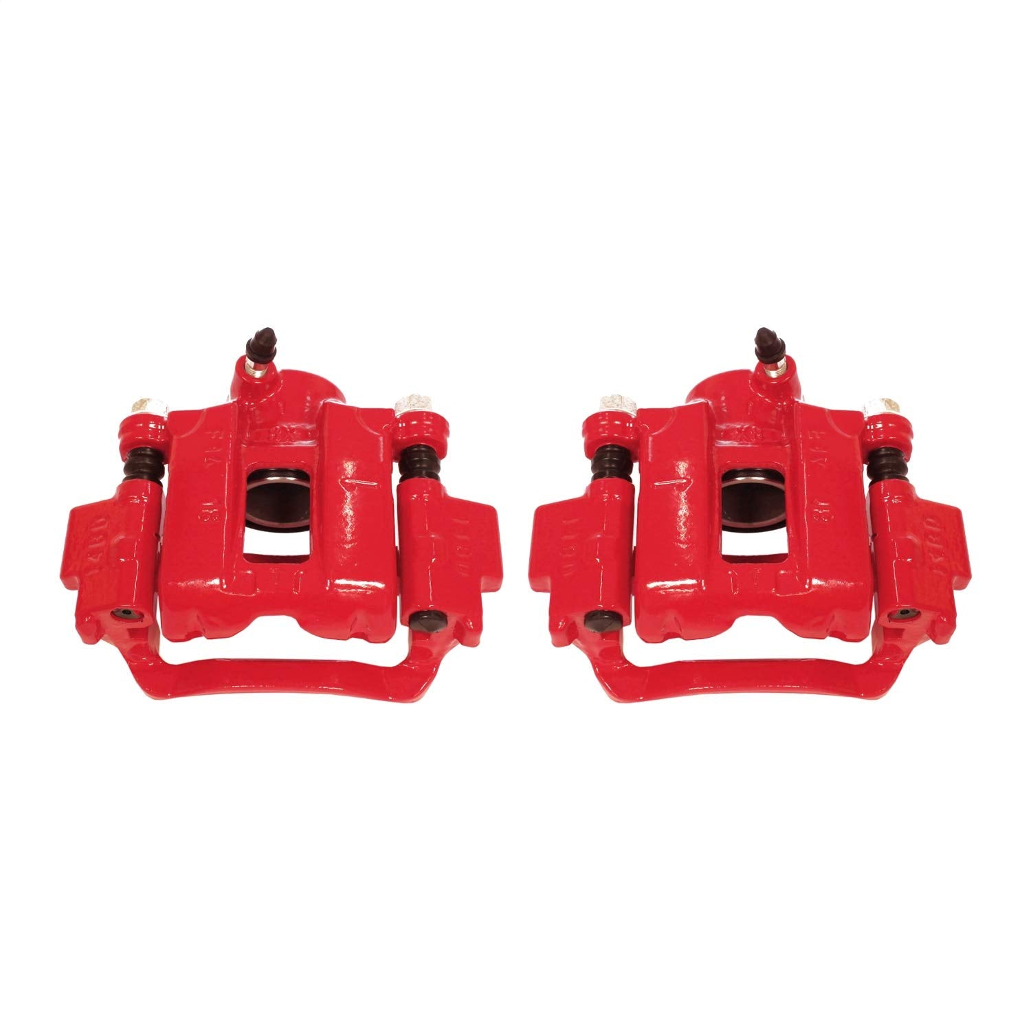 Power Stop Rear S2736 Calipers Pair Red Powder Coated For 2010 - 2023 Lexus GX460 | 2003 - 2009 Lexus GX470 | 2010 2011 2012 2013 2014 2015 2016 2017 - 2023 Toyota 4Runner | 2001 - 2007 Toyota Sequoia
