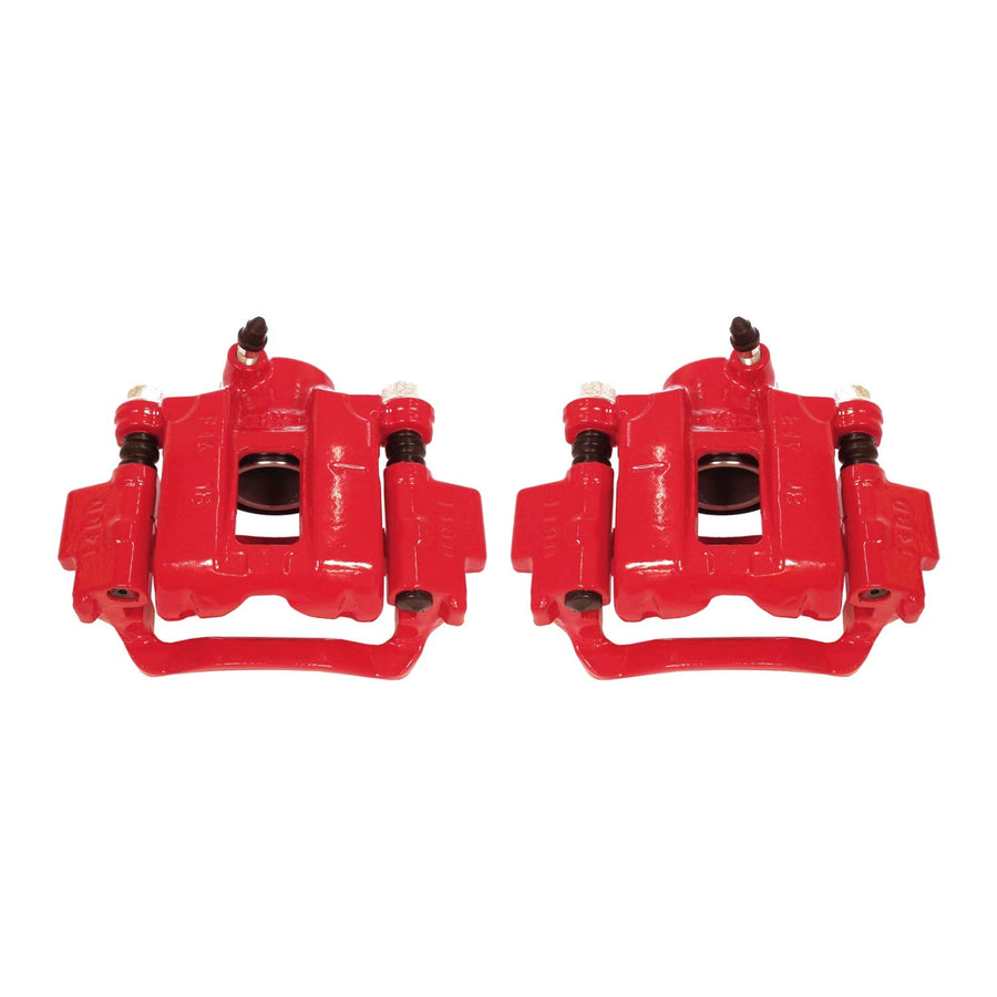 Power Stop Rear S2736 Calipers Pair Red Powder Coated For 2010 - 2023 Lexus GX460 | 2003 - 2009 Lexus GX470 | 2010 2011 2012 2013 2014 2015 2016 2017 - 2023 Toyota 4Runner | 2001 - 2007 Toyota Sequoia