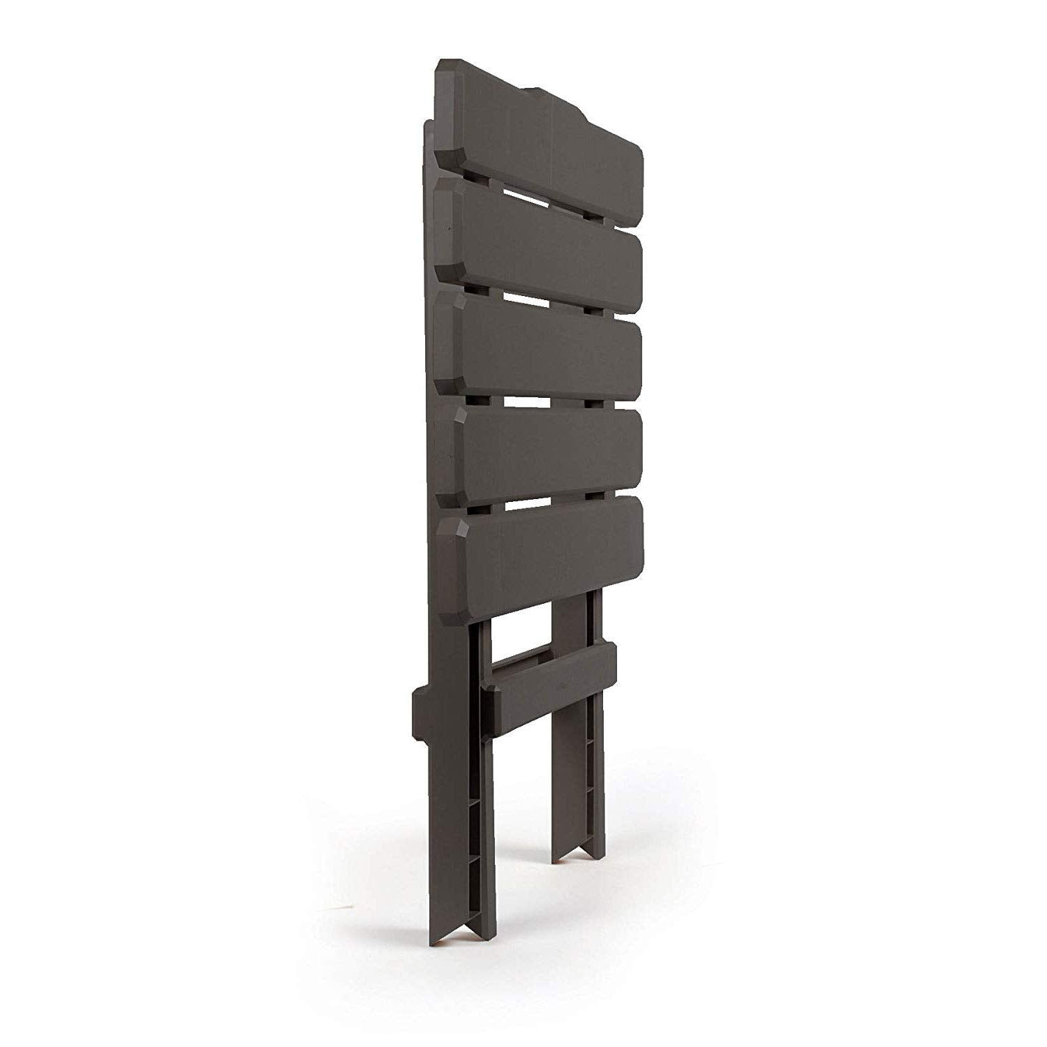 Camco Charcoal 51885 Large Adirondack Portable Outdoor Folding Side Table, Perfect for The Beach, Camping, Picnics, Cookouts & More, Weatherproof & Rust Resistant