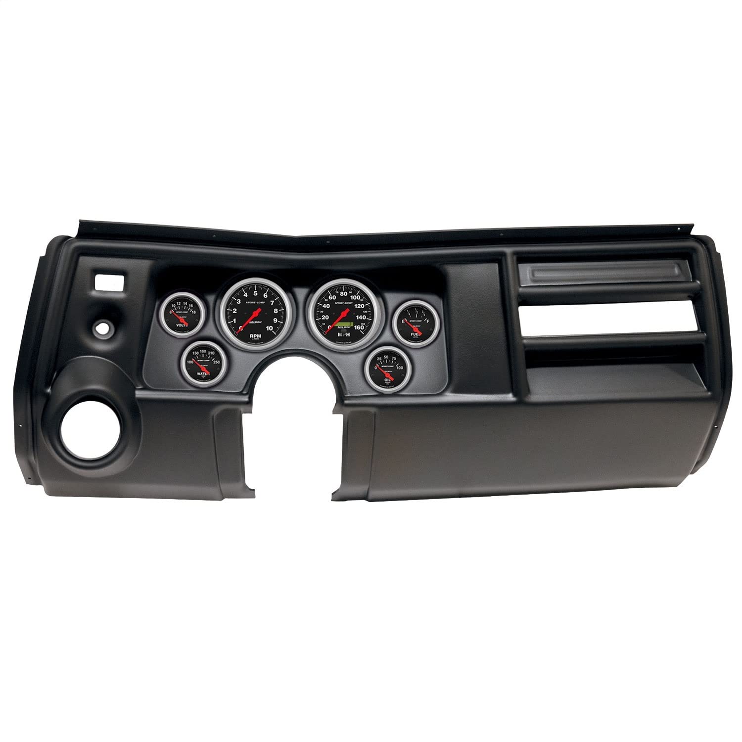 AutoMeter Dash Kit Direct Fit, (3 3/8" X2, 2 1/16" X4), Chevy Chevelle Vent 69, Sport-Comp (2909-11)