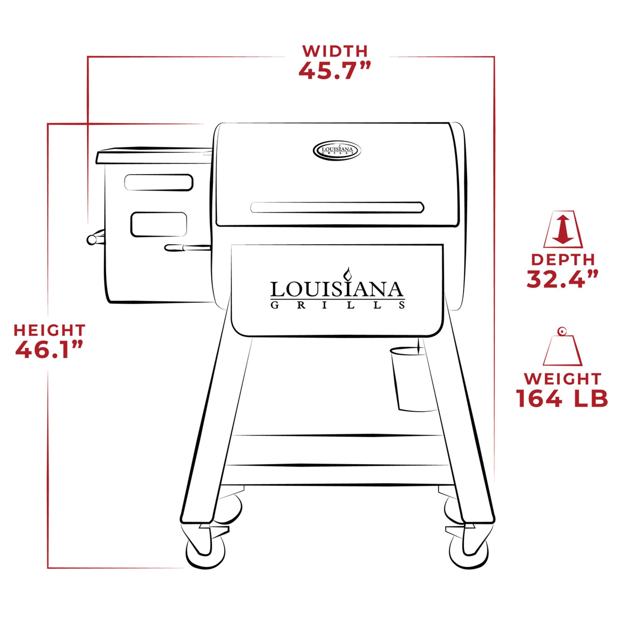 Louisiana Grills LG800BL 10638 Black Label Series Wood Pellet Grill with WiFi Control 800