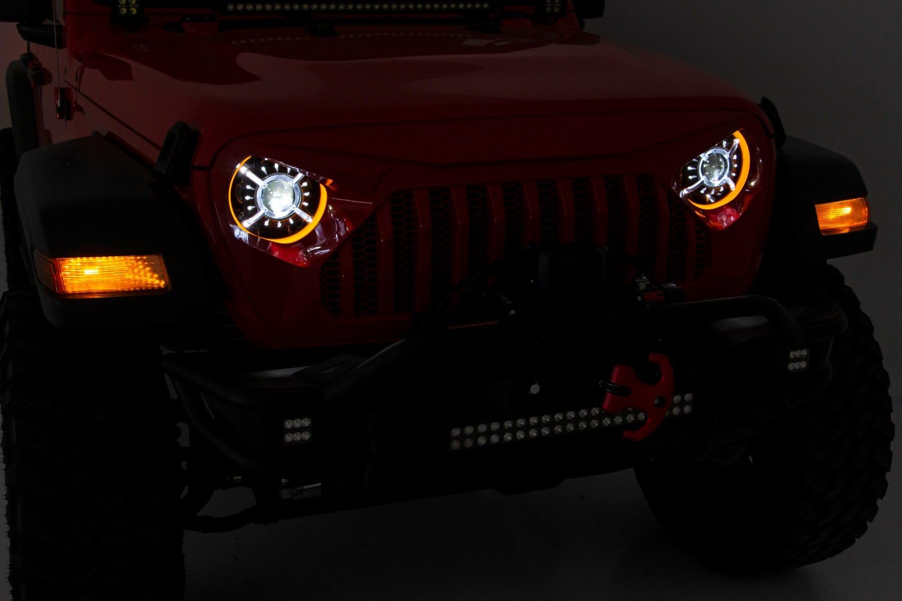 9" Rough Country DRL LED Halo Headlights for Jeep JL/JLU/Gladiator - RCH5300