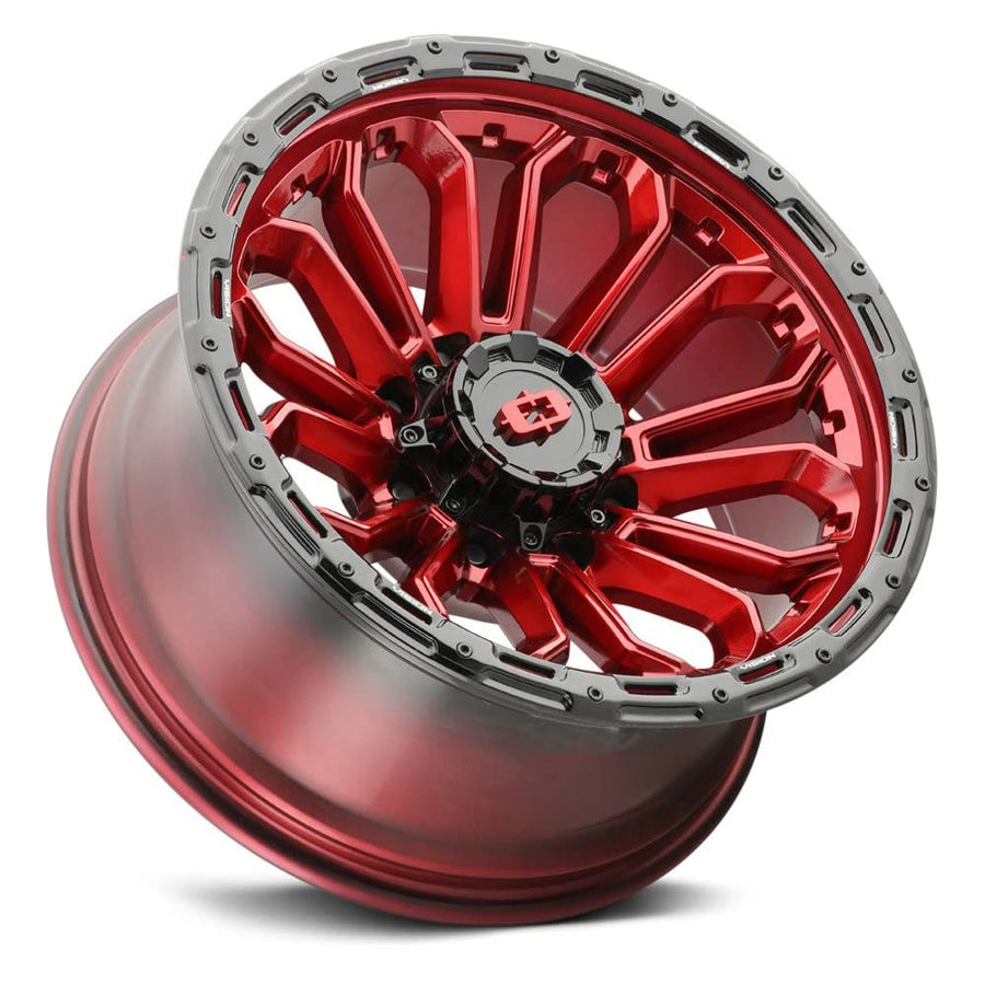 18x9 Vision 405 Korupt 8x170-12mm Red Wheel Rim 18" Inch