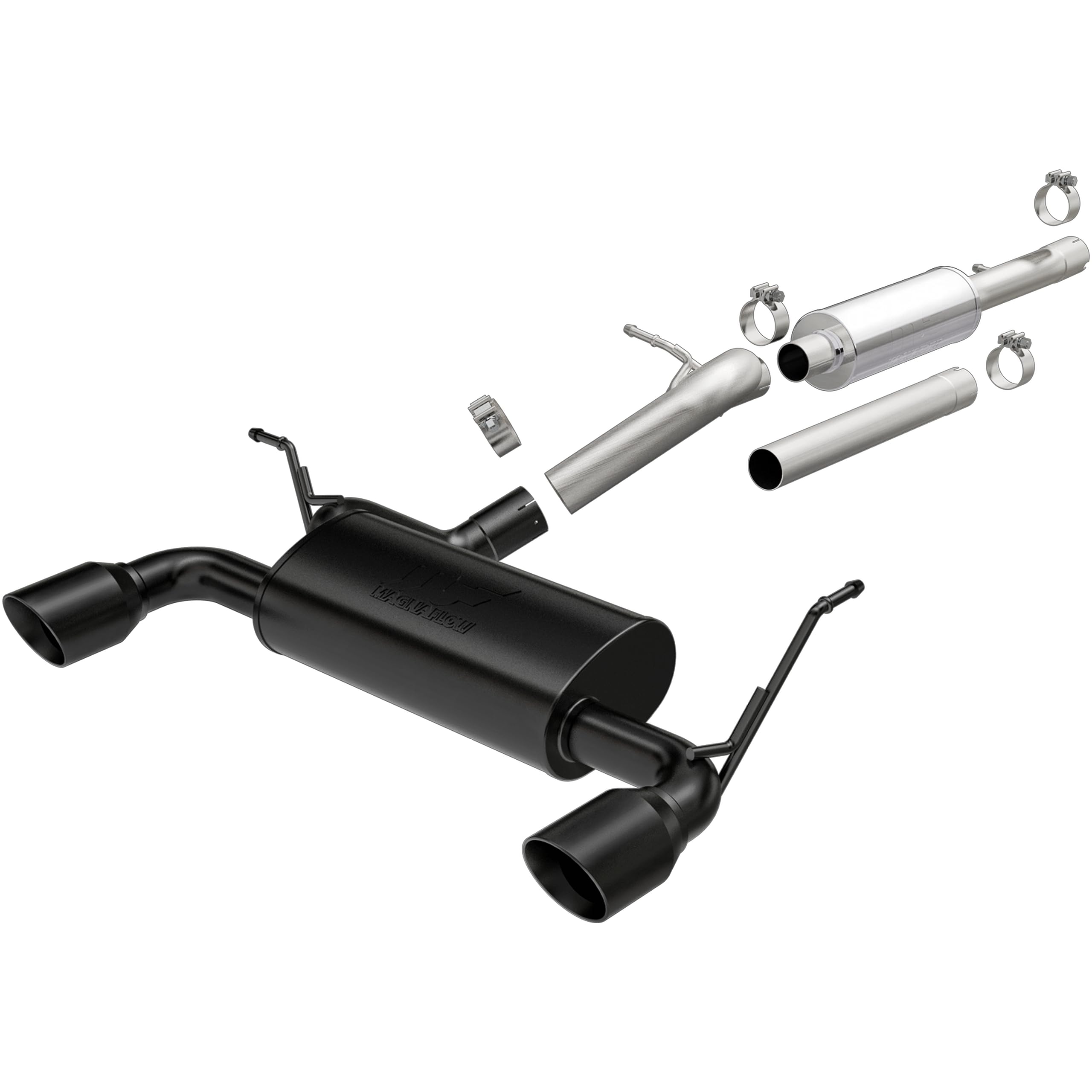 2012-2018 Jeep Wrangler JK MagnaFlow Street Series Cat-Back Performance Exhaust System, V6 3.6L, Black Coated