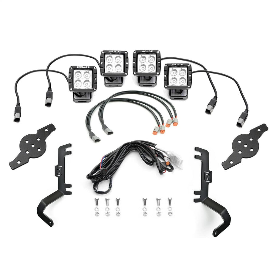 Zroadz Hood Hinge LED Light Z362281-KIT4 - Kit Fits GMC Sierra 1500