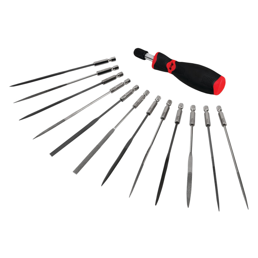 12Pc Performance Tool W5391 Micro File Set - Precision Files for Wood, Metal, and Plastic Working Applications