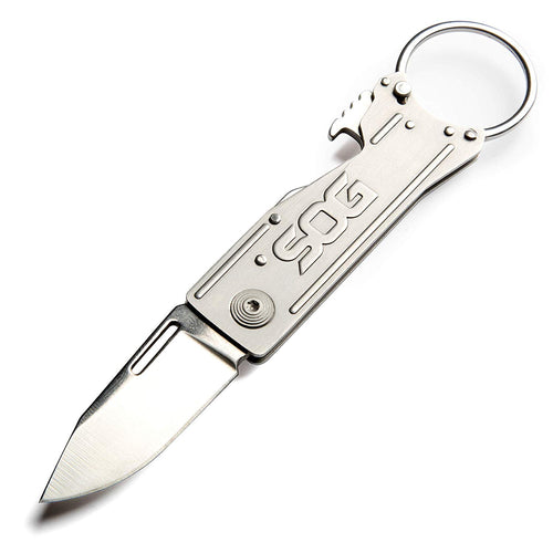 KeyTron SOG Keychain Pocket Knife- Convenient 1.8 Inch EDC Folding Knife with Bottle Opener and Quick Thumb Release (KT1001-CP)