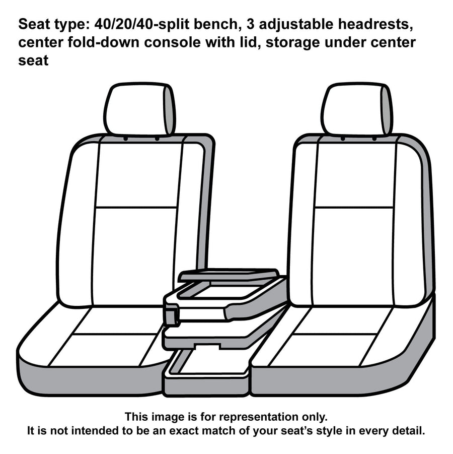 Covercraft Super Dux Carhartt SeatSaver Custom Seat Covers | SSC3477COBK | 1st Row 40/20/40 Bench Seat | Compatible with 2019-2020 Ford F-150, 2019-2022 F-250/F-350/F-450/F-550 | Black