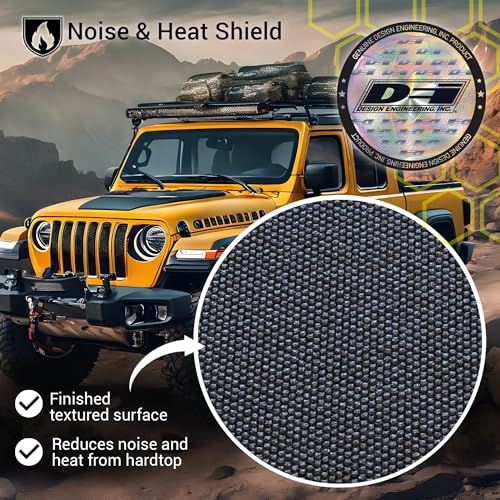 Sound Deadening and Insulating Headliner Kit DESIGN ENGINEERING Compatible with Jeep Gladiator JT (2020-up) - Max Insulation Headliner Sound Deadener Accessories