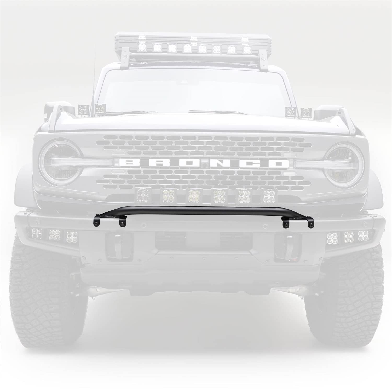Front Bumper ZROADZ Top LED Bracket ONLY for a 2021-2022 Ford Bronco, Used to mount (6) 3 inch LED Light Pods - Part # Z325431
