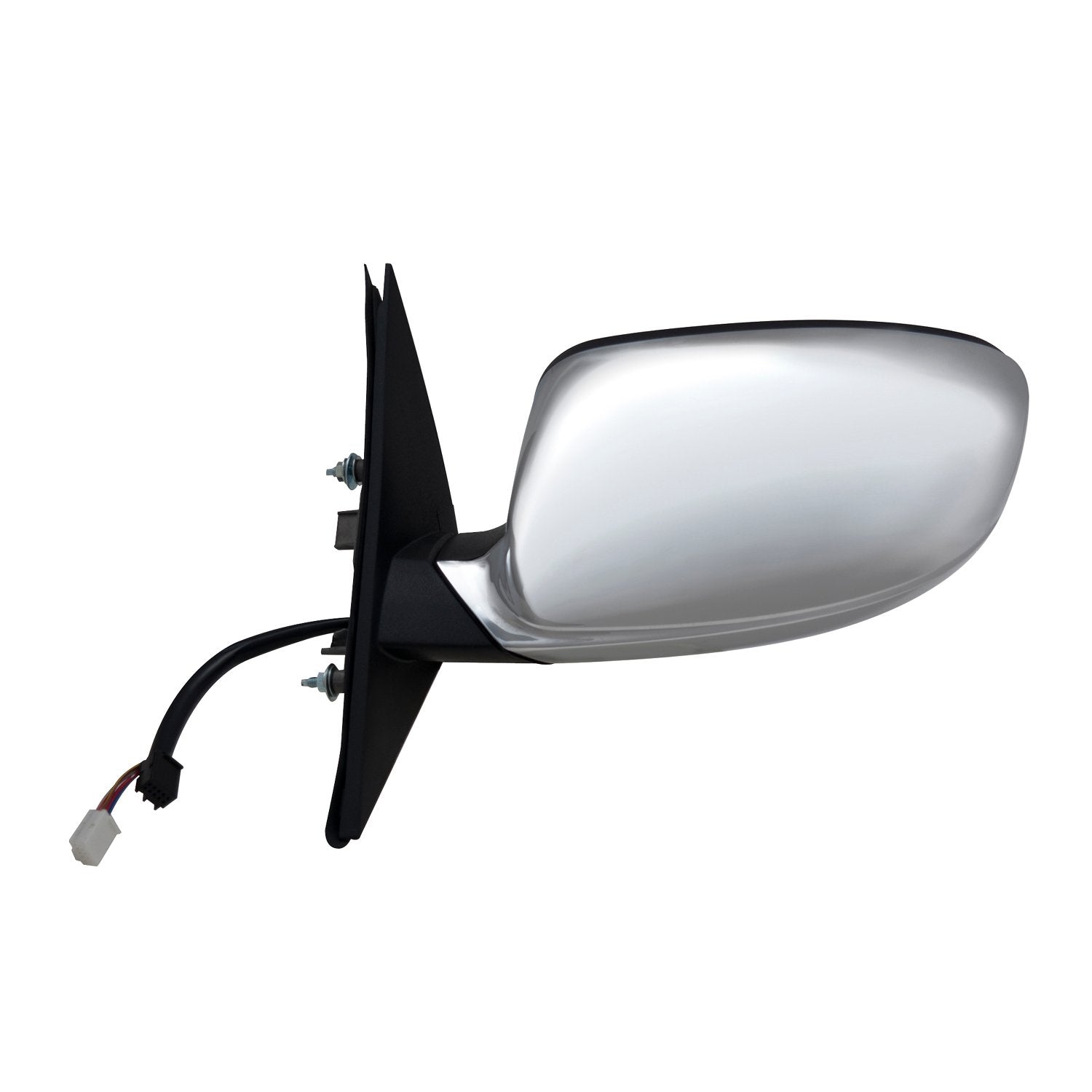 Driver Side Fit System Mirror for Chrysler 300 Sedan, Code GTR, Textured Black w/Chrome Cover, Foldaway, w/o Memory, Heated Power