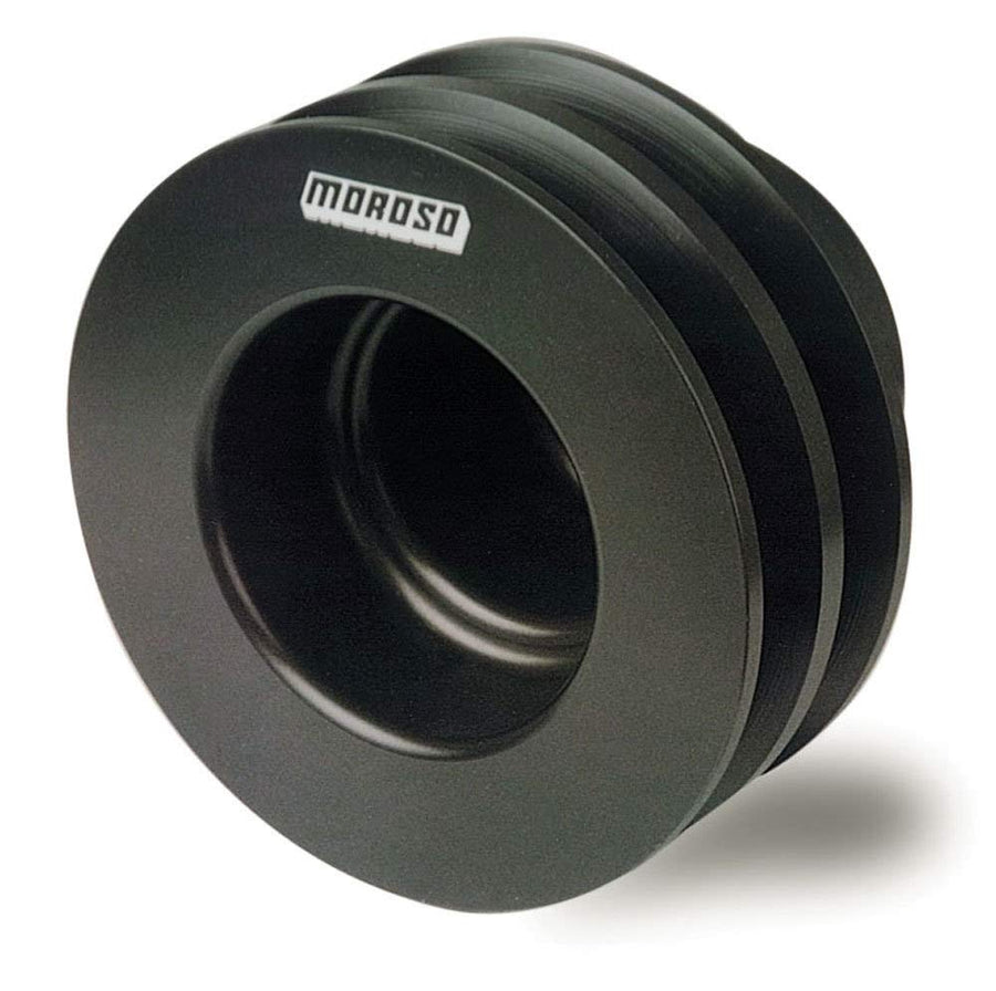 Moroso Billet Aluminum 64111 Crankshaft Pulley, Double Groove, Fits Small Block Chevy Engines